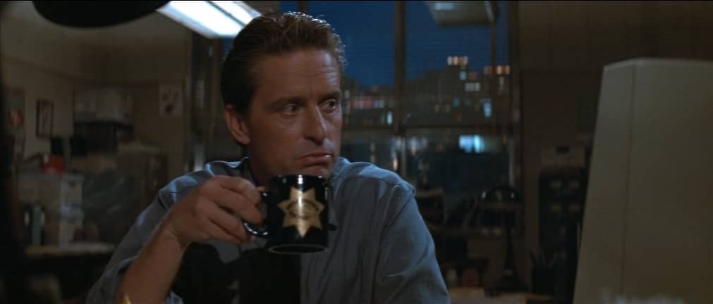 Basic Instinct, 1992, Paul Verhoeven, Michael Douglas, caffè