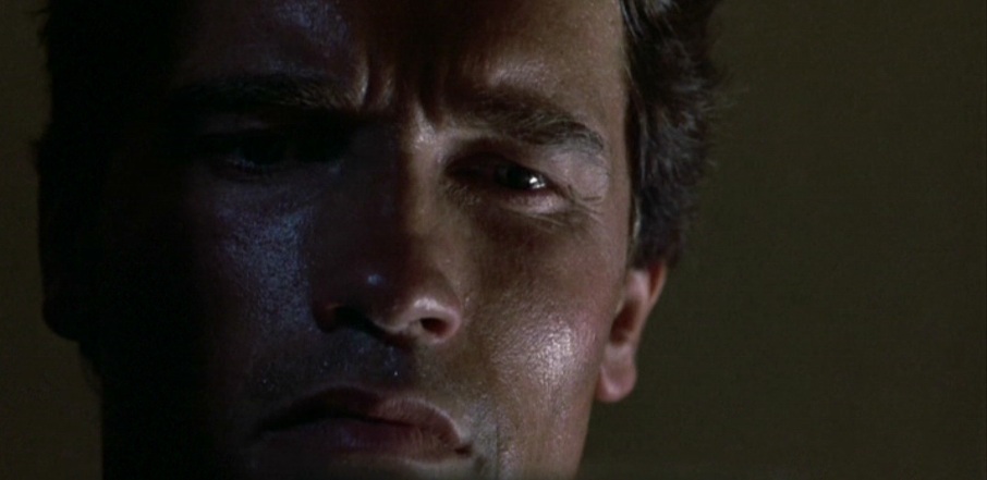 Terminator dialoghi, citazioni e frasi di James Cameron, con Arnold Schwarzenegger, Michael Biehn, Linda Hamilton, sguardo