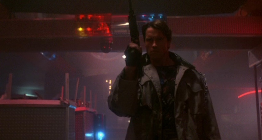 Terminator frasi, citazioni e dialoghi di James Cameron, con Arnold Schwarzenegger, Michael Biehn, locale