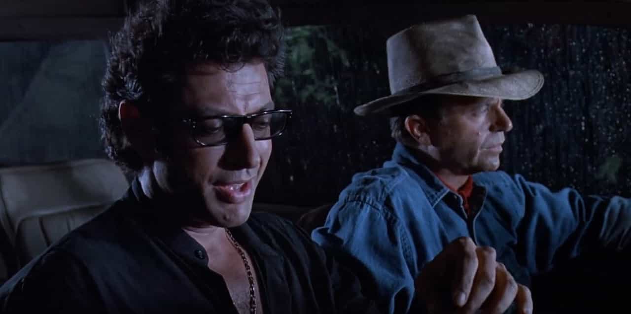 I versi dei dinosauri in Jurassic Park. Jurassic Park, 1993, Steven Spielberg, Sam Neill, Alan Grant, Jeff Goldblum, Ian Malcolm