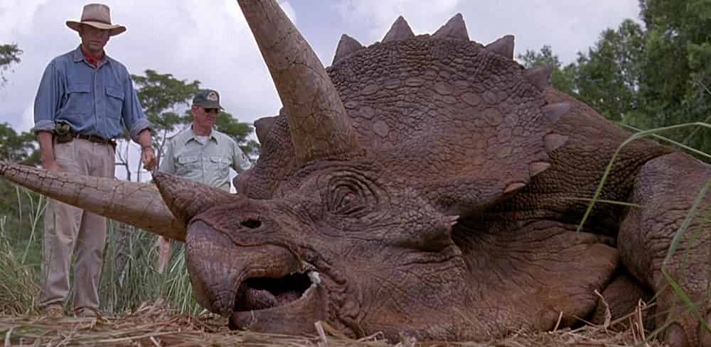 Jurassic Park, 1993, Steven Spielberg, Sam Neill, Alan Grant, Triceratops