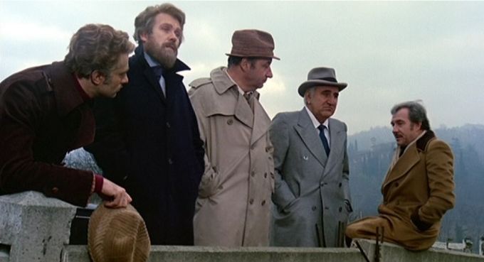 Amici miei citazioni e dialoghi di Mario Monicelli, Ugo Tognazzi, Gastone Moschin, Philippe Noiret, Duilio Del Prete, Adolfo Celi, Olga Karlatos