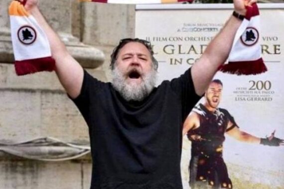 Russell Crowe è tifoso della Roma