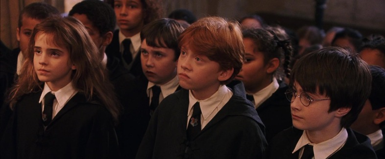 Harry Potter e la pietra filosofale citazioni e dialoghi di Chris Columbus con Daniel Radcliffe, Rupert Grint, Emma Watson, Alan Rickman, scuola