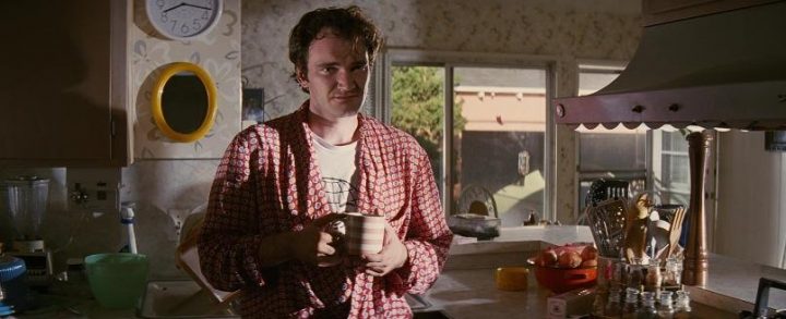 Una scena di Pulp fiction, che ha come protagonista Quentin Tarantino