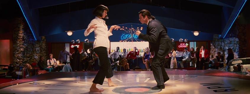 Curiosità ed errori presenti in Pulp fiction di Quentin Tarantino con John Travolta, Samuel L. Jackson, Uma Thurman, Harvey Keitel, scena ballo