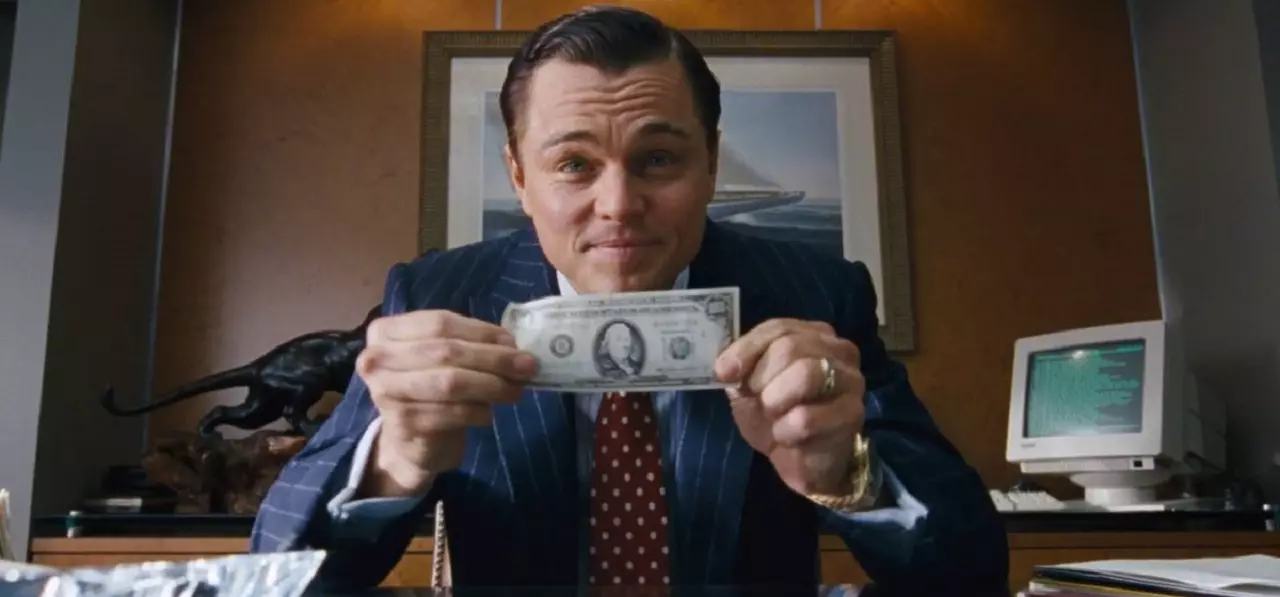 The Wolf of Wall Street, 2013, Martin Scorsese, Leonardo DiCaprio, dollaro, Jordan Belfort