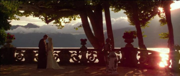 Star Wars Episodio II - L'attacco dei cloni citazioni e dialoghi di George Lucas, con Hayden Christensen, Natalie Portman, Anakin Skywalker, Padmé Amidala, matrimonio