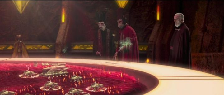 Star Wars Episodio II - L'attacco dei cloni citazioni e dialoghi di George Lucas, con Christopher Lee, Conte Dooku, mappa
