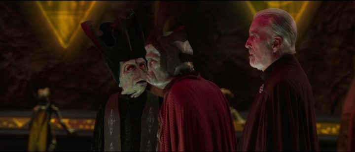Star Wars Episodio II - L'attacco dei cloni citazioni e dialoghi di George Lucas, con Christopher Lee, Conte Dooku, mercanti