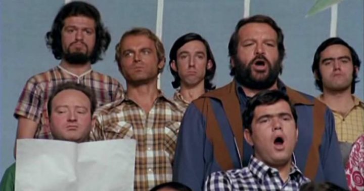 ...altrimenti ci arrabbiamo!, 1974, Marcello Fondato, Bud Spencer, Terence Hill, coro, curiosità