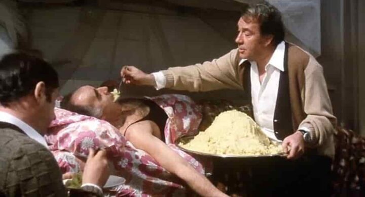 La grande abbuffata, 1973, Marco Ferreri, Ugo Tognazzi, piatto, cibo, pasta - I migliori chef del cinema