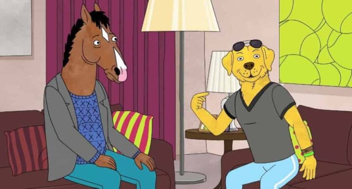 BoJack Horseman, Mr. Peanutbutter, Netflix, divano