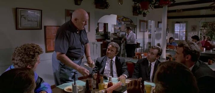 Le iene, 1992, ristorante, cibo, Quentin Tarantino, Harvey Keitel, Lawrence Tierney, Tim Roth - Il cibo nei film di Quentin Tarantino