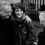 Krzysztof Kieślowski e Juliette Binoche su set di Tre colori - Film blu, 1993