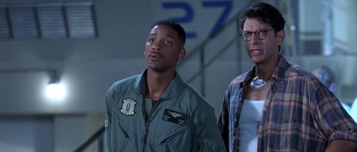 Cinema catastrofico di Roland Emmerich. Independence Day, 1996, Roland Emmerich, Jeff Goldblum, Will Smith, Levinson, Hiller