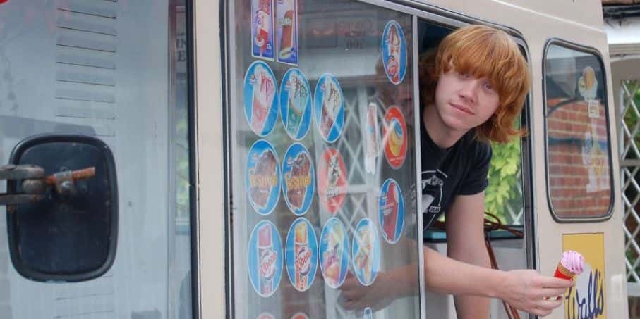 furgone dei gelati di Rupert Grint, ice cream