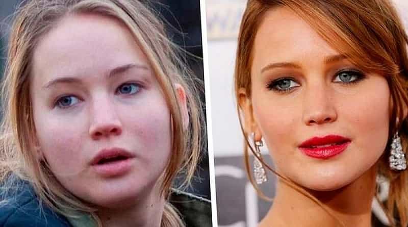 Jennifer Lawrence senza trucco, make-up