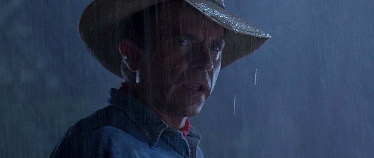 Attori che hanno rifiutato Jurassic Park. Jurassic Park, 1993, Steven Spielberg, Sam Neill, Alan Grant, pioggia