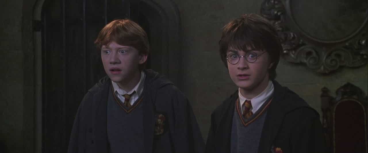 "Mi chiamano Ron Weasley", dice Rupert Grint. Harry Potter e la camera dei segreti, 2002, Chris Columbus, Daniel Radcliffe, Rupert Grint