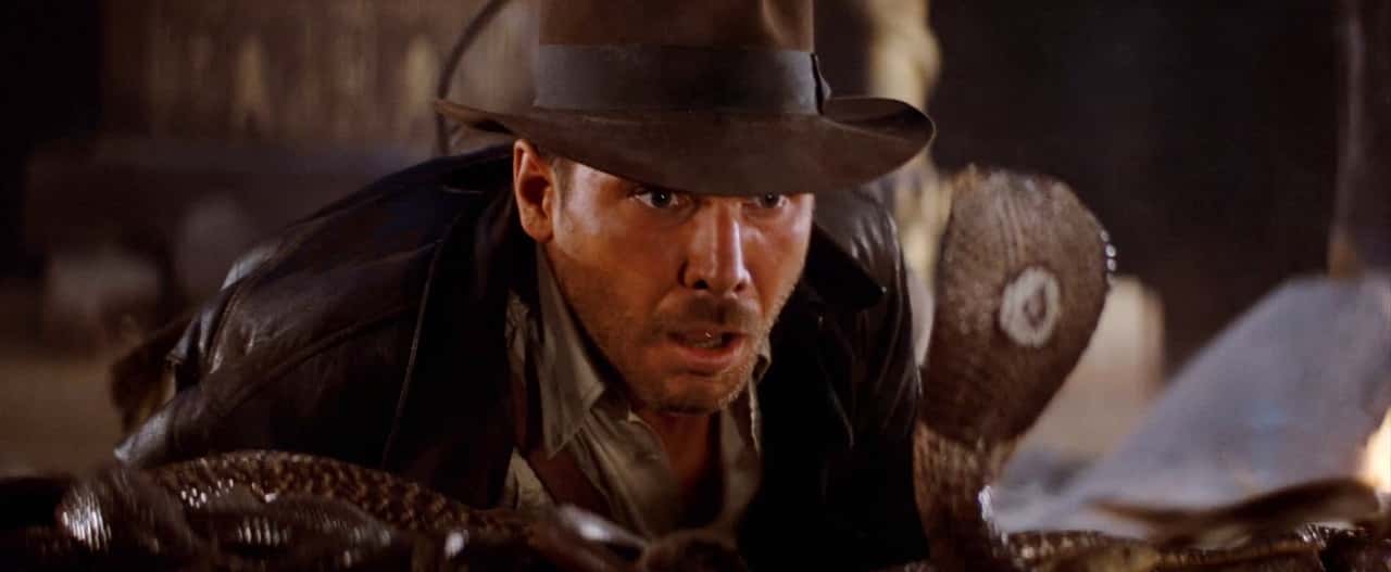 Indiana Jones e i predatori dell'arca perduta, 1981, Steven Spielberg, Harrison Ford, serpente, cobra