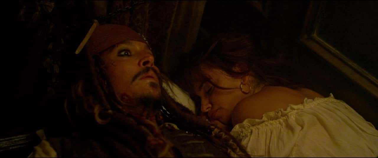 Pirati dei Caraibi - Oltre i confini del mare, 2011, Rob Marshall, Johnny Depp, Jack Sparrow, Penélope Cruz, Angelica Teach, letto