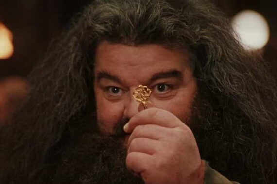 Robbie Coltrane su Hagrid in Harry Potter